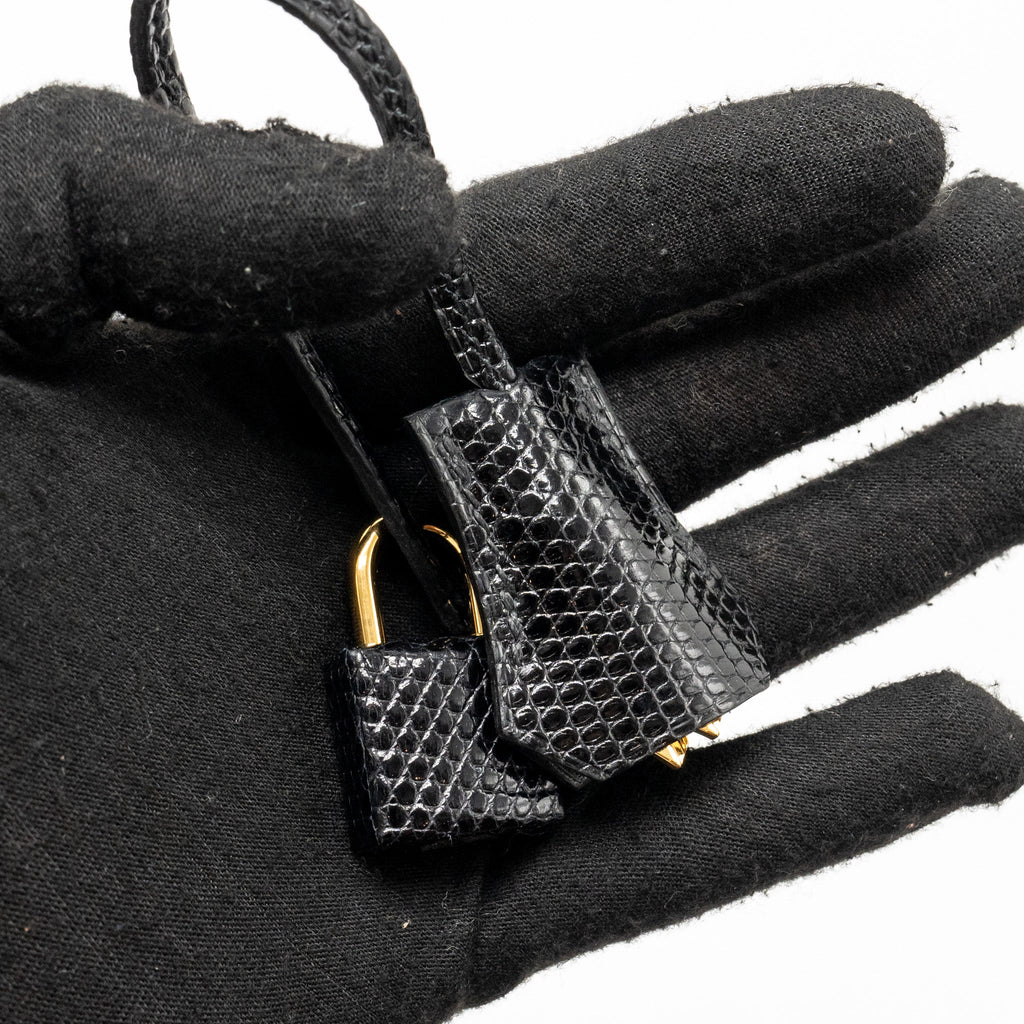 HERMES BIRKIN 25 TOUCH TOGO/LIZARD BLACK GHW