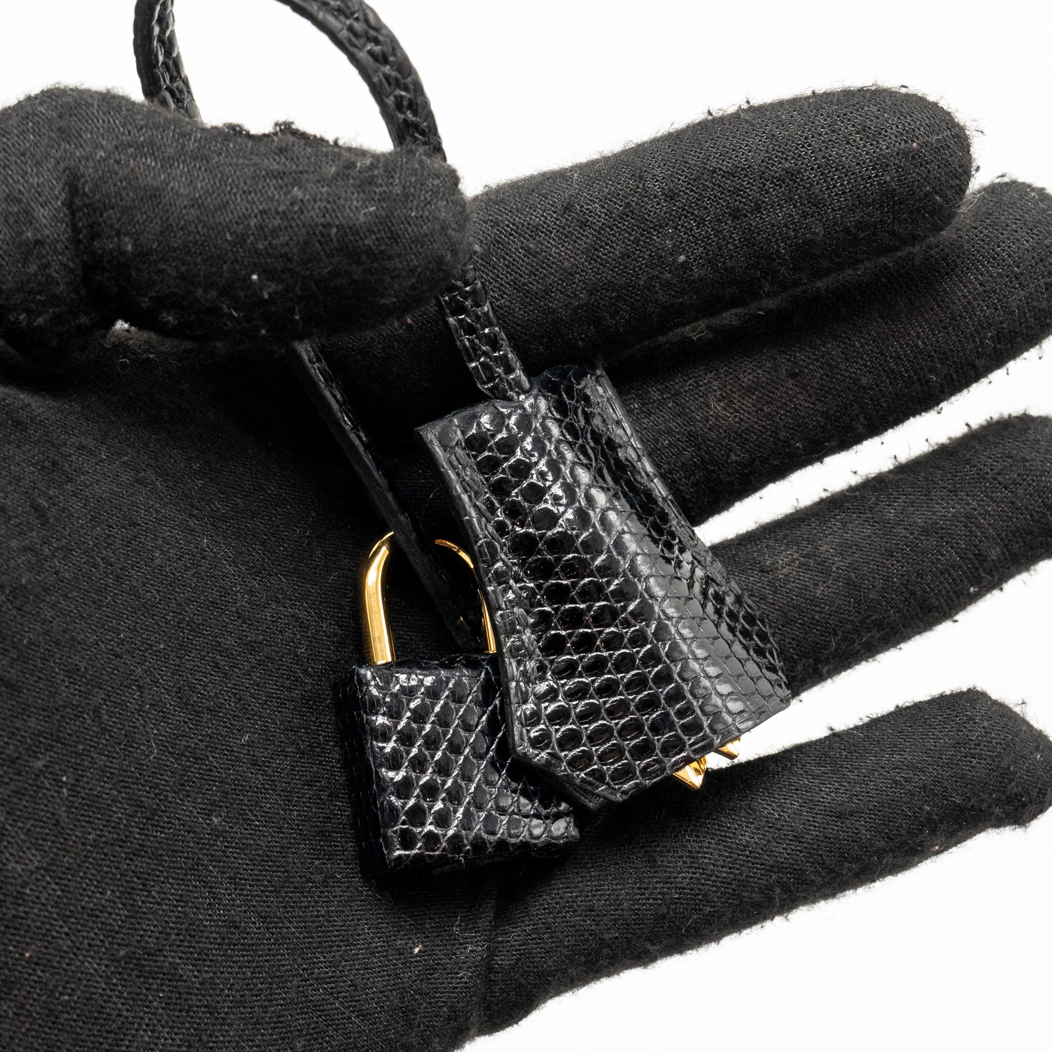 HERMES BIRKIN 25 TOUCH TOGO/LIZARD BLACK GHW