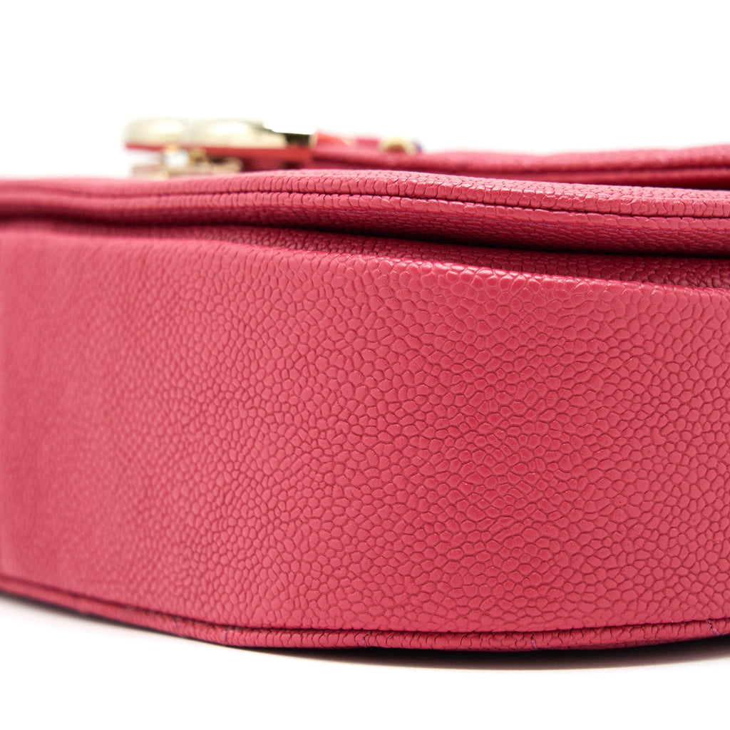 MESSENGER CROSSBODY BAG CAVIAR RED GHW