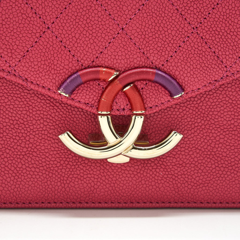 MESSENGER CROSSBODY BAG CAVIAR RED GHW