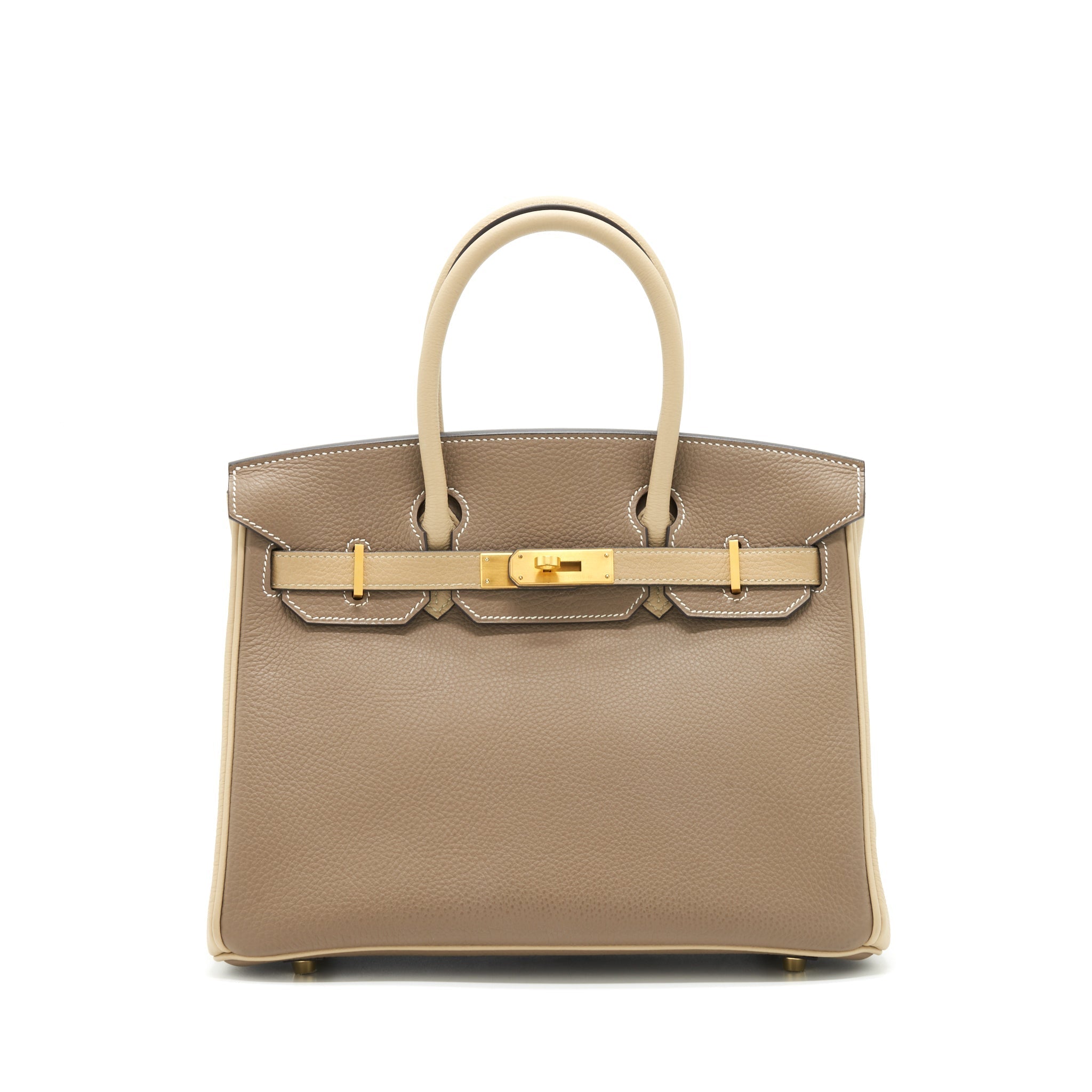 HERMES BIRKIN 30 TOGO SPECIAL ORDER ETOUPE / TRENCH BRUSHED GHW