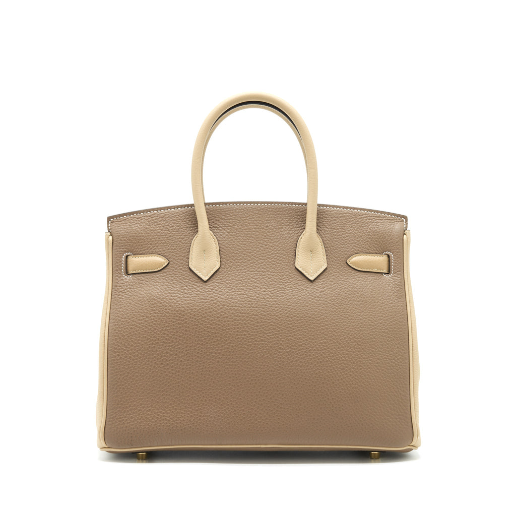 HERMES BIRKIN 30 TOGO SPECIAL ORDER ETOUPE / TRENCH BRUSHED GHW