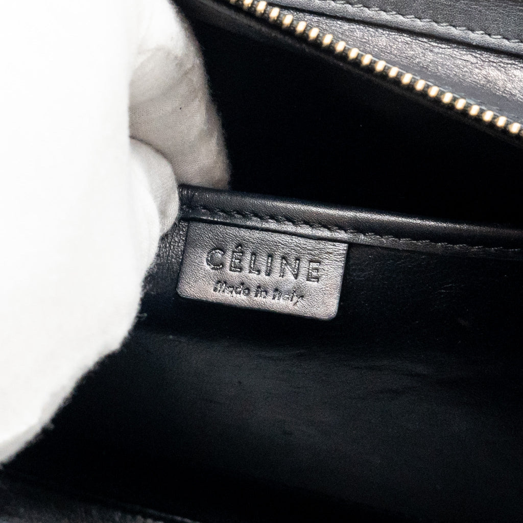 NANO LUGGAGE BAG CALFSKIN BLACK / WHITE GHW