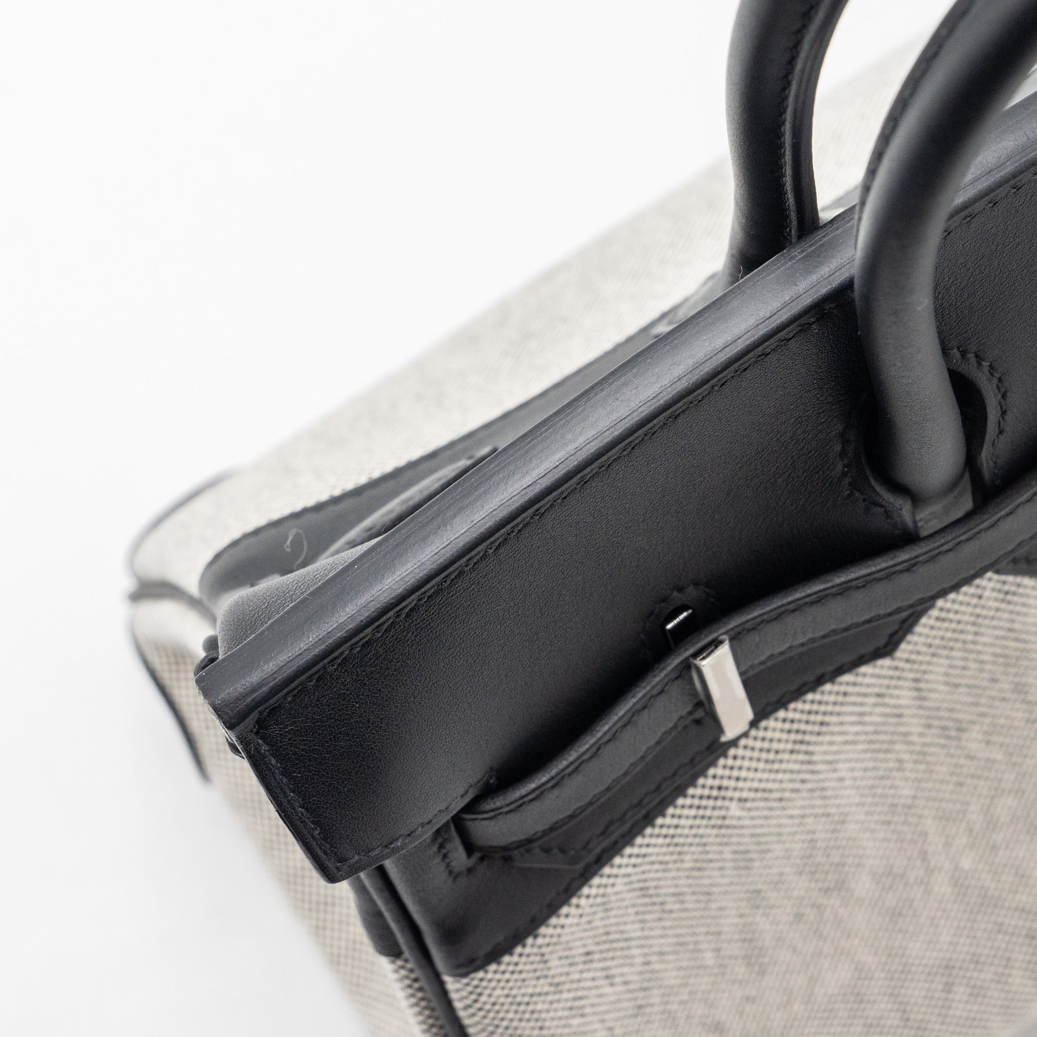 HERMES BIRKIN 25 TOILE SWIFT/CANVAS BLACK SHW