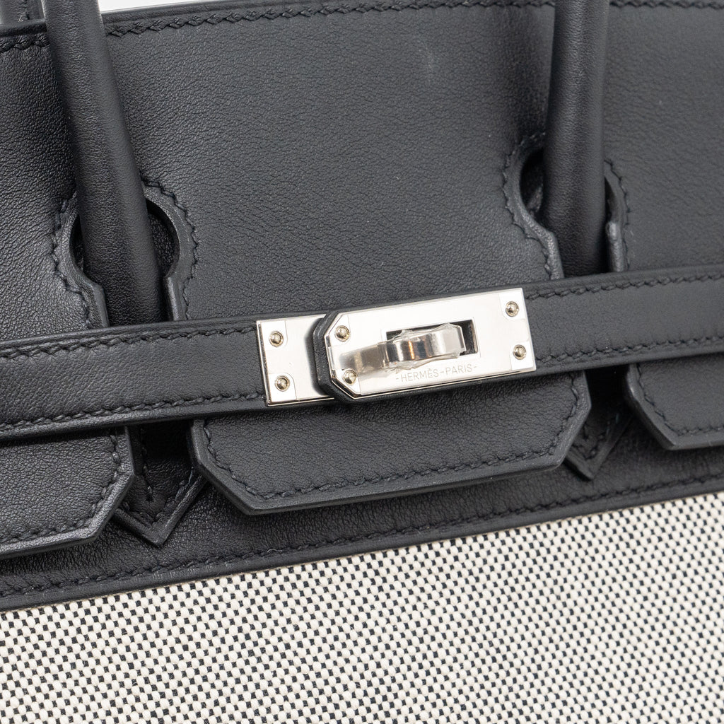 HERMES BIRKIN 25 TOILE SWIFT/CANVAS BLACK SHW
