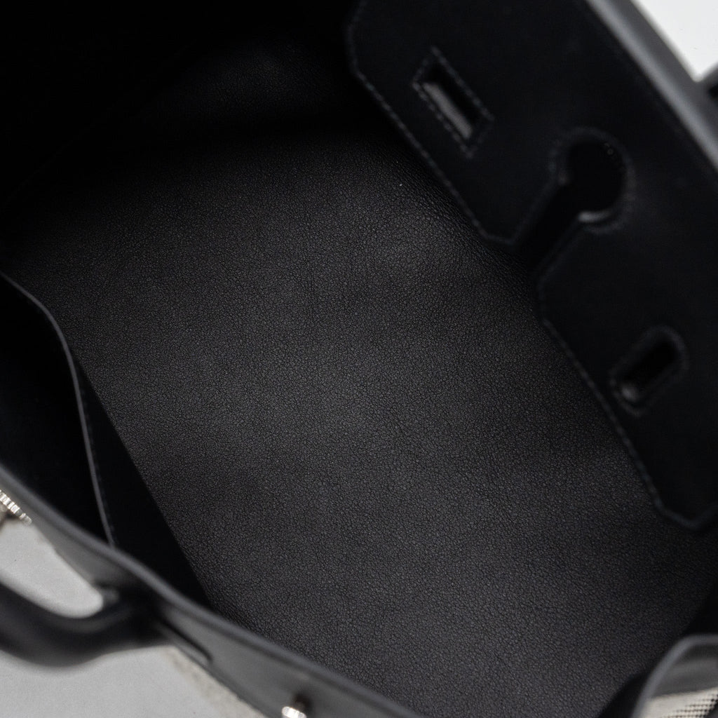 HERMES BIRKIN 25 TOILE SWIFT/CANVAS BLACK SHW