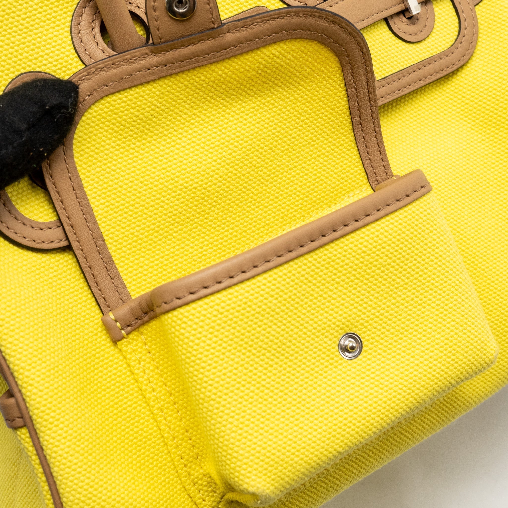 HERMES BIRKIN 25 CARGO TOILE GOELAND / SWIFT JAUNE CITRON / CHAI SHW