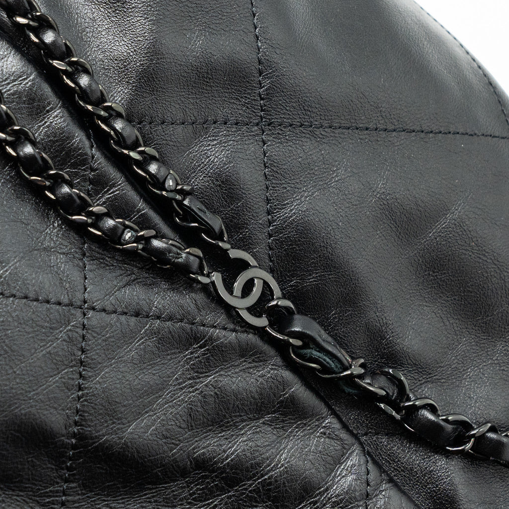 22 BACKPACK CALFSKIN SO BLACK / BLACK HARDWARE (MICROCHIP)