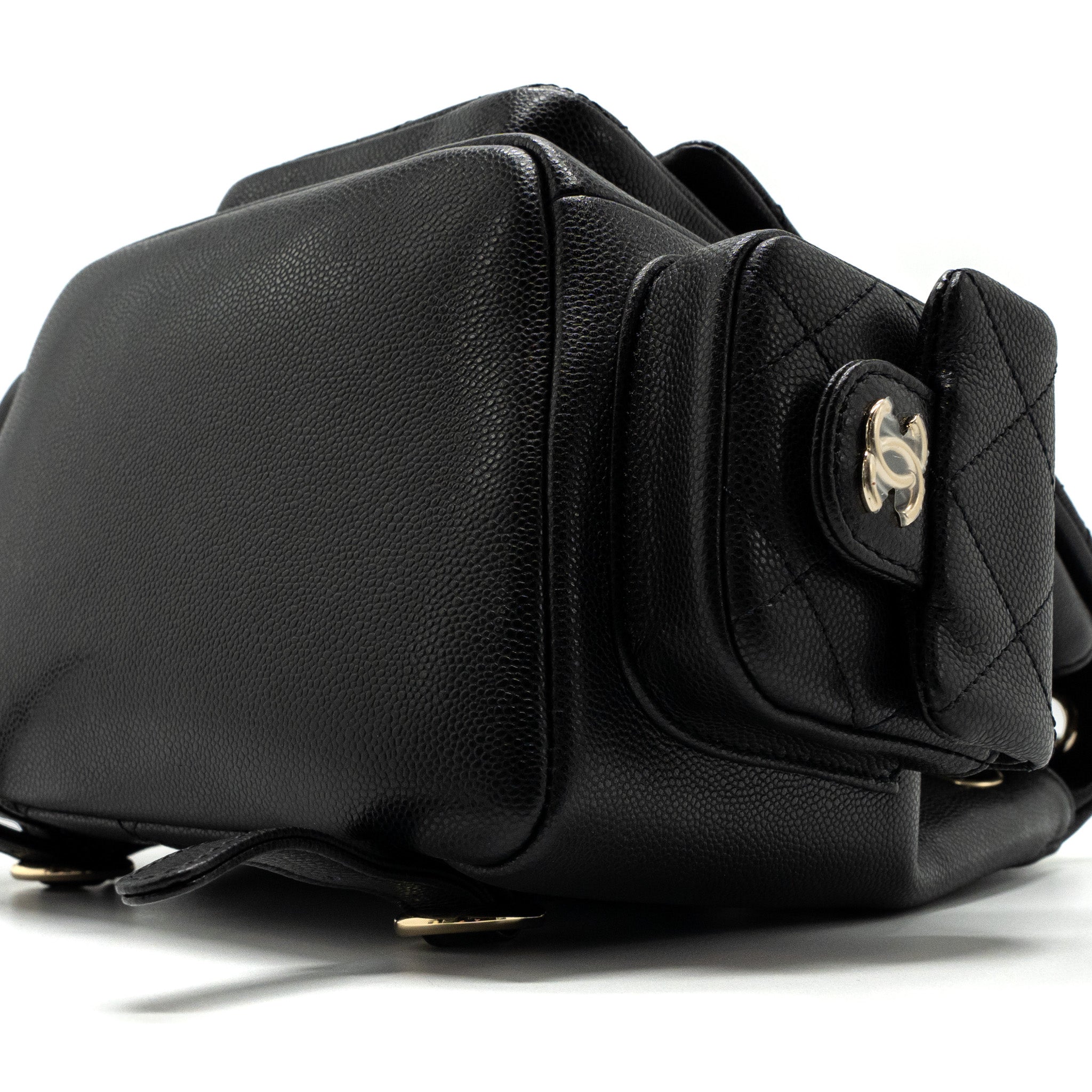 23K TRIPLE POCKET BACKPACK CAVIAR BLACK LGHW(MICROCHIP)