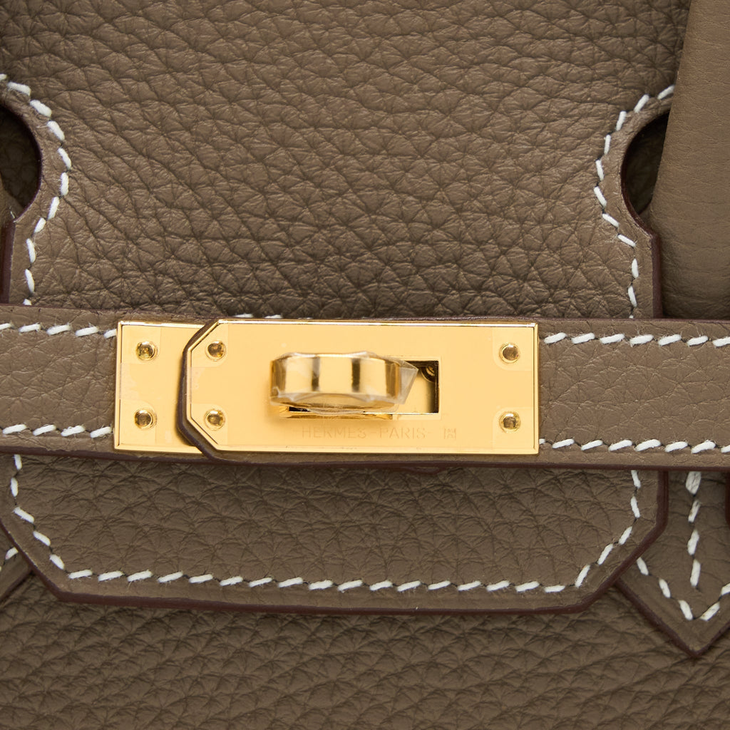 HERMES BIRKIN 25 TOGO ETOUPE GHW