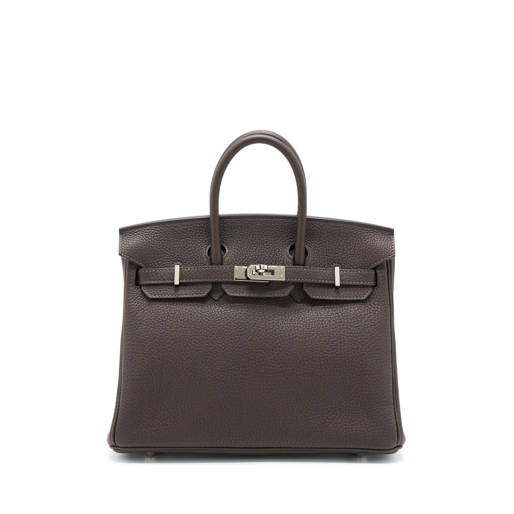 HERMES BIRKIN 25 TOGO EBENE /GOLD SHW