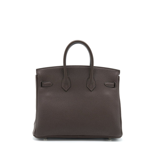 HERMES BIRKIN 25 TOGO EBENE /GOLD SHW