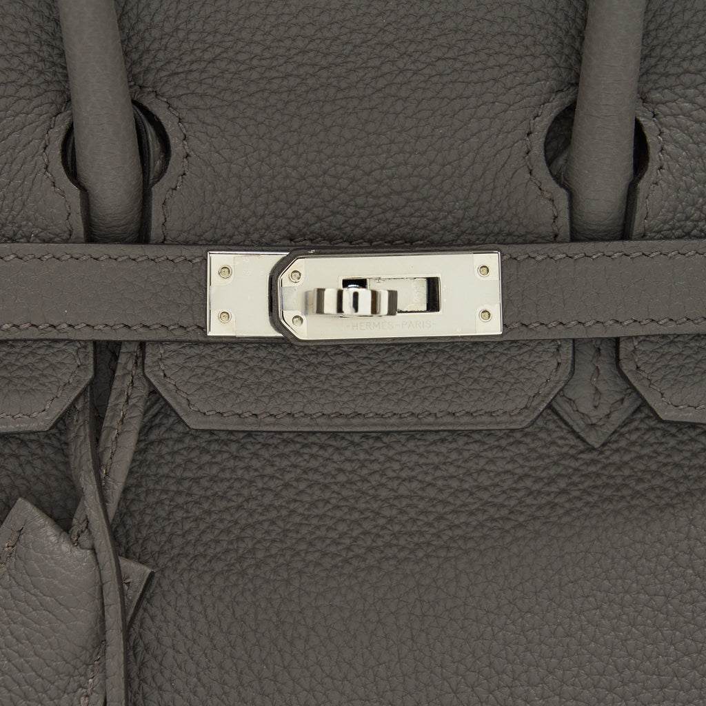 HERMES BIRKIN 25 TOGO 8F GRIS ETAIN SHW
