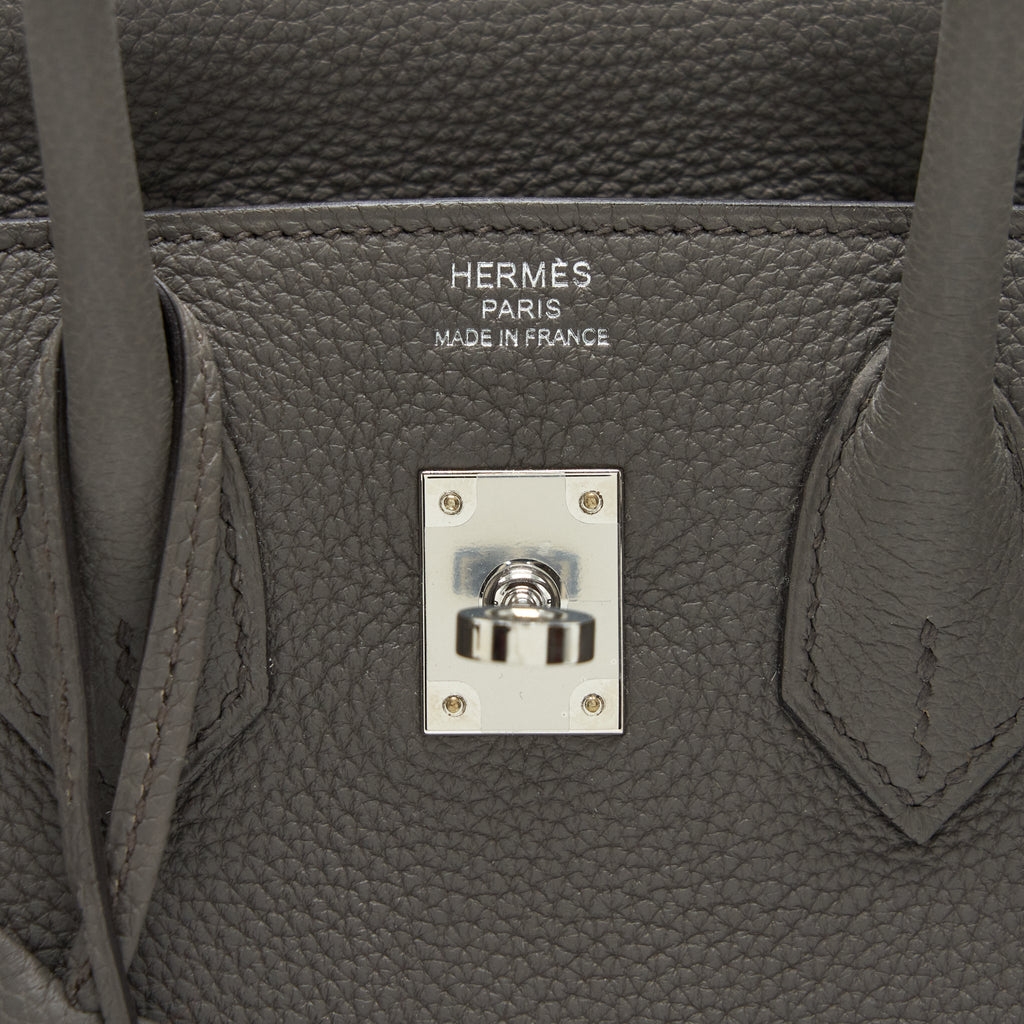 HERMES BIRKIN 25 TOGO 8F GRIS ETAIN SHW