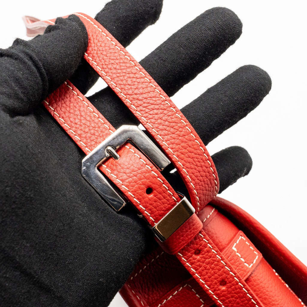 BELVEDERE MM MESSENGER BAG GOYARDINE CANVAS/CALFSKIN RED SHW