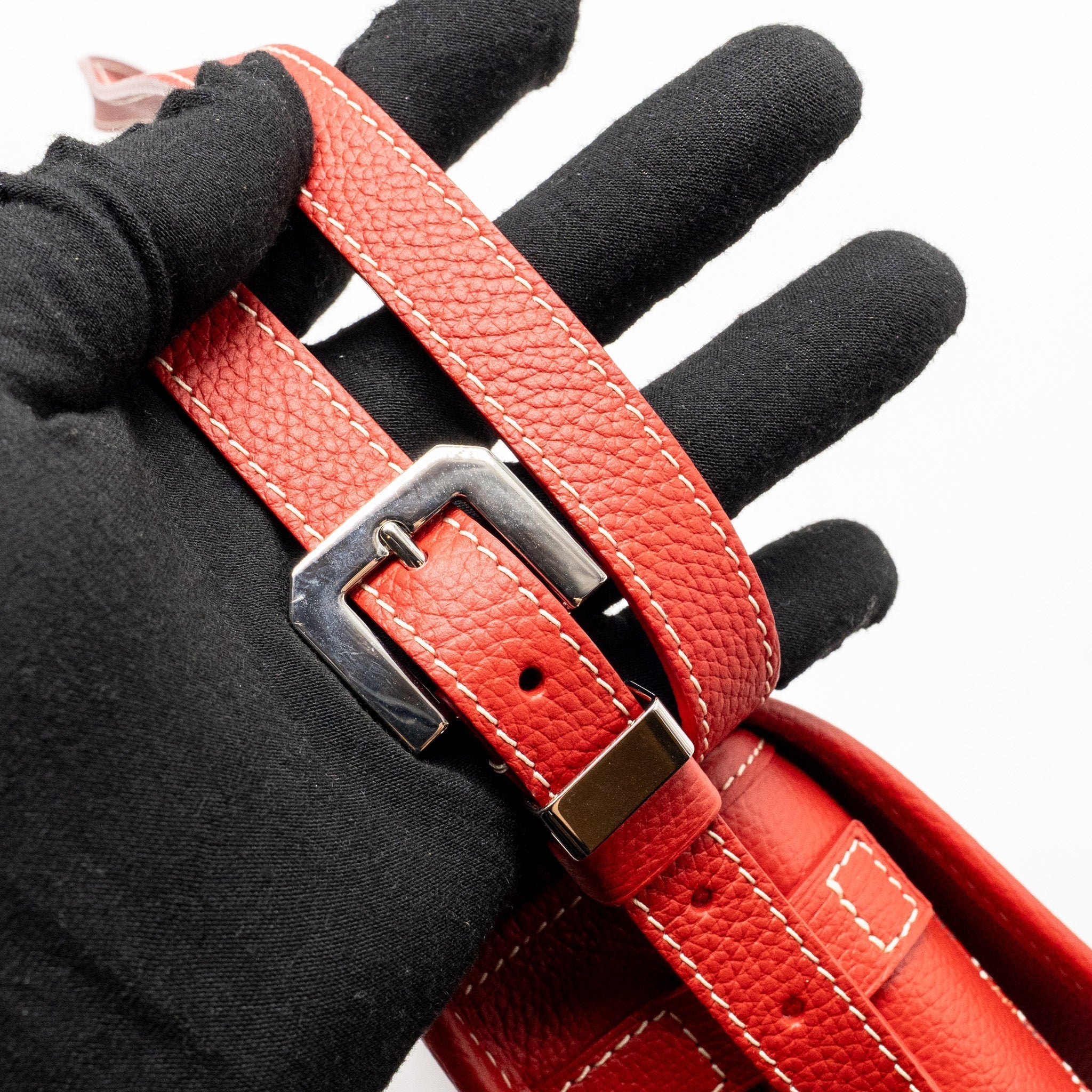 BELVEDERE MM MESSENGER BAG GOYARDINE CANVAS/CALFSKIN RED SHW
