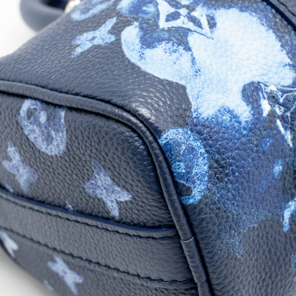 KEEPALL XS CALFSKIN WATERCOLOUR NAVY SHW