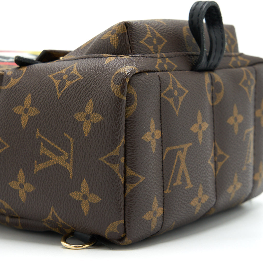 MINI PALM BACKPACK SPRING LIMITED EDITION MONOGRAM CANVAS GHW
