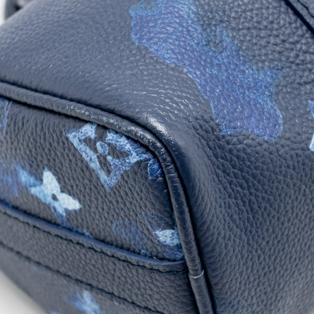 KEEPALL XS CALFSKIN WATERCOLOUR NAVY SHW