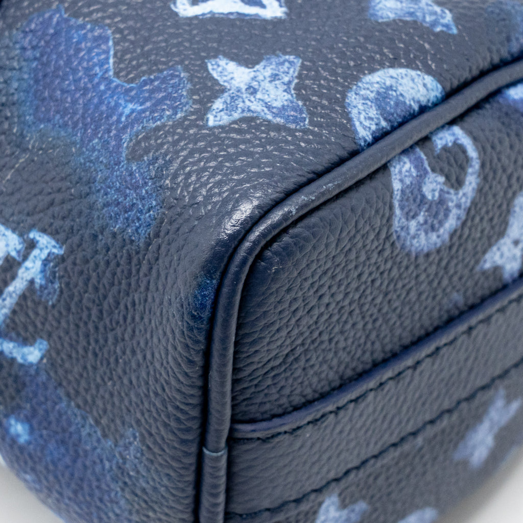 KEEPALL XS CALFSKIN WATERCOLOUR NAVY SHW