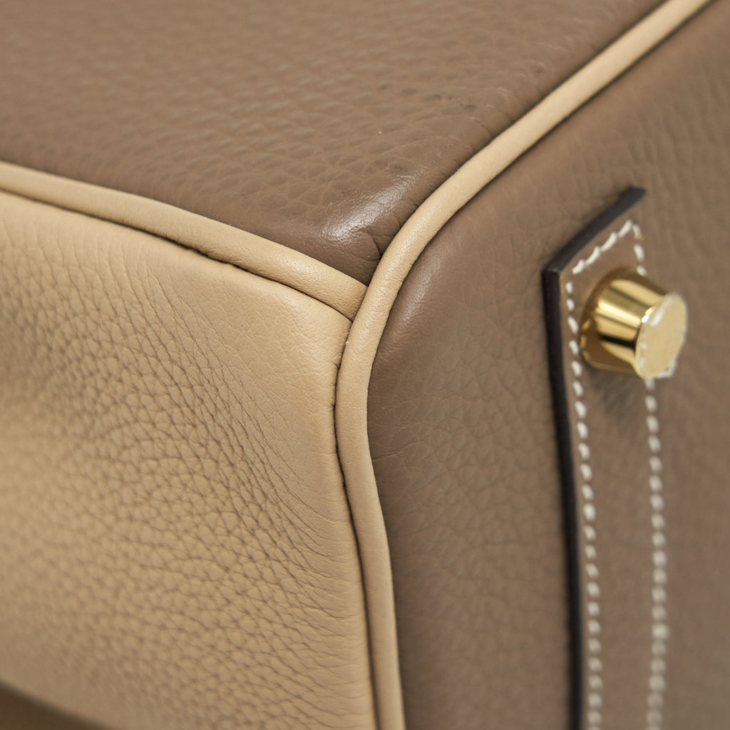 HERMES BIRKIN 30 TOGO SPECIAL ORDER ETOUPE / TRENCH BRUSHED GHW