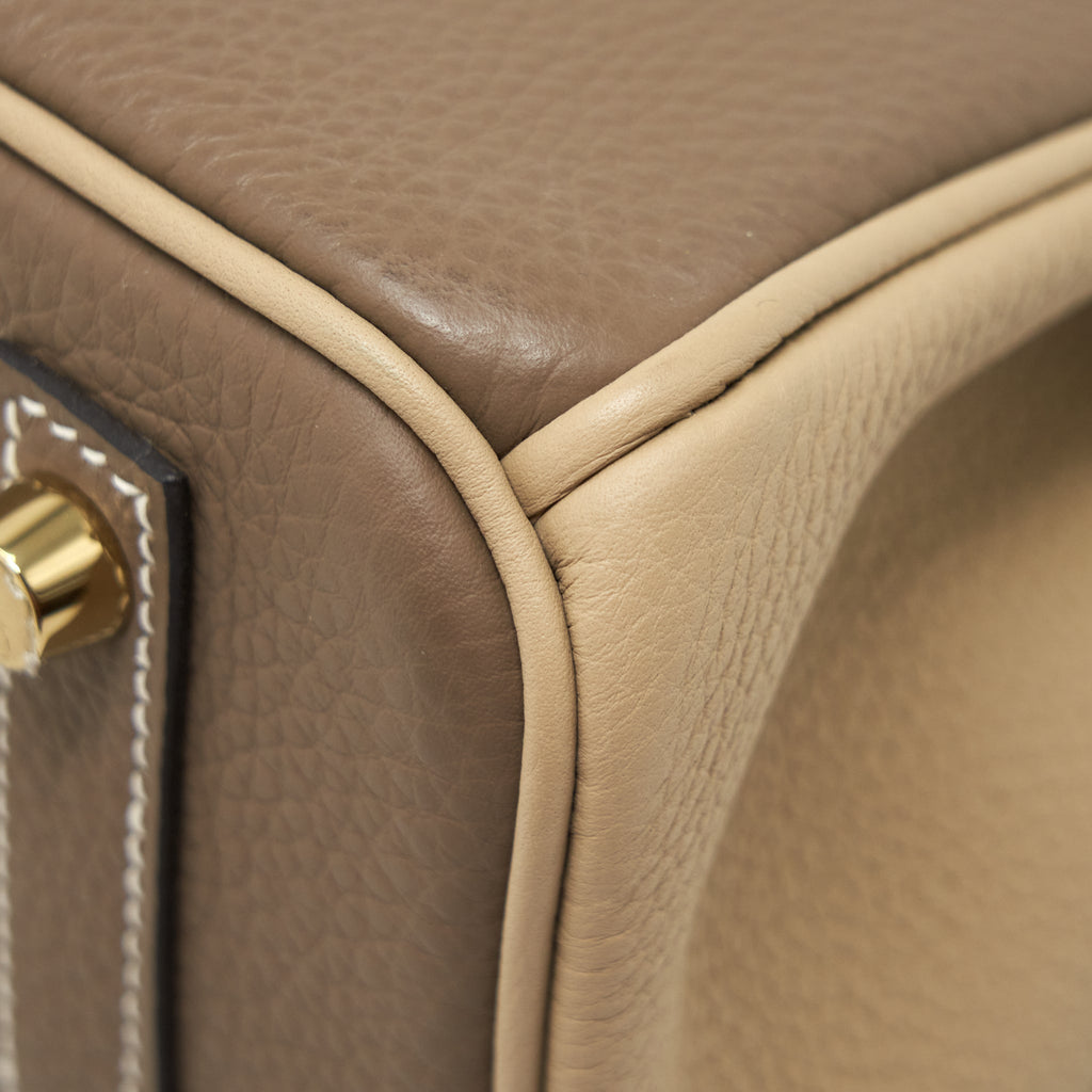HERMES BIRKIN 30 TOGO SPECIAL ORDER ETOUPE / TRENCH BRUSHED GHW