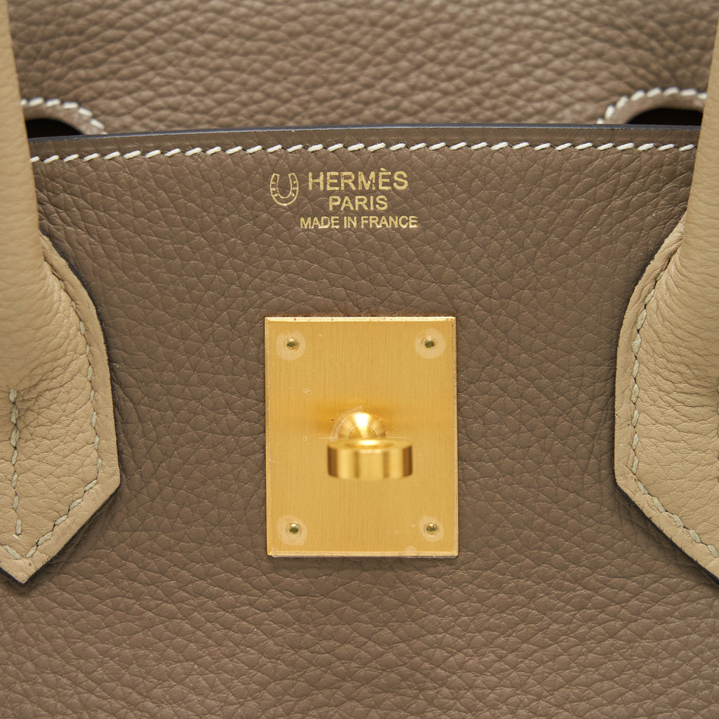 HERMES BIRKIN 30 TOGO SPECIAL ORDER ETOUPE / TRENCH BRUSHED GHW