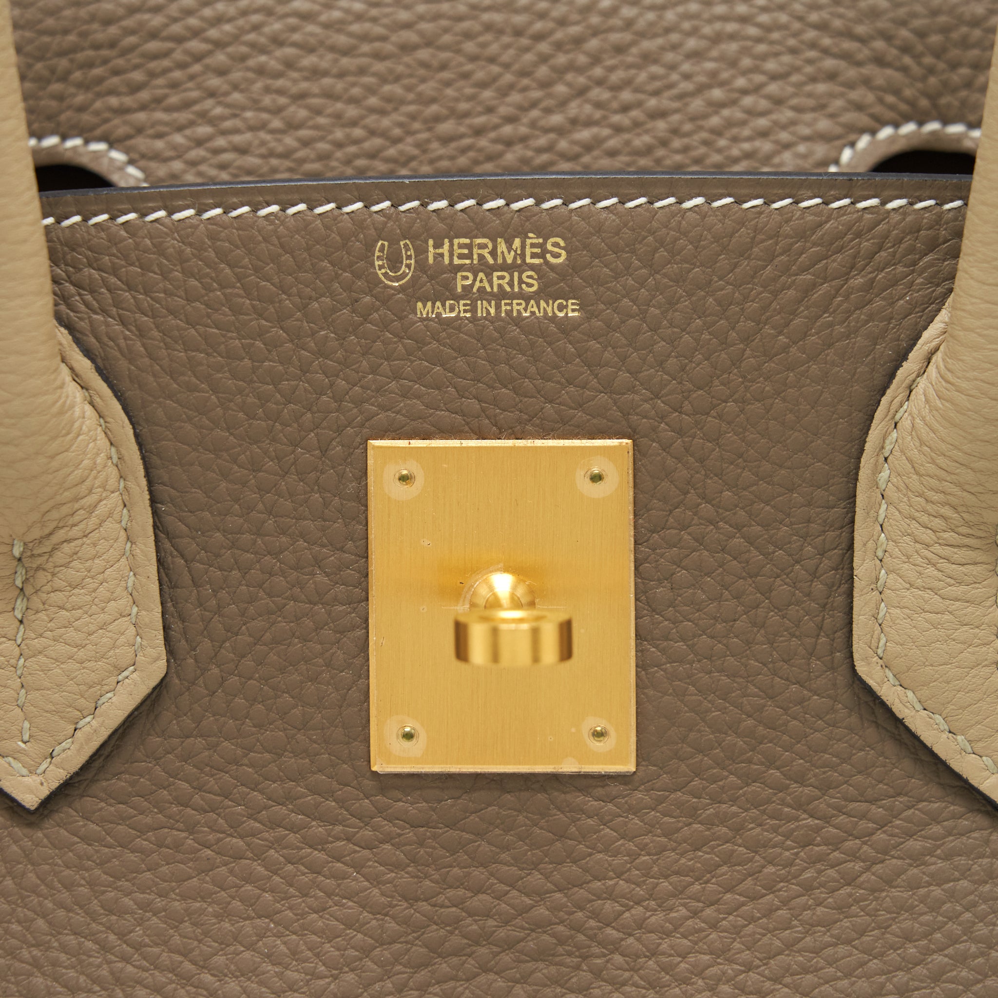 HERMES BIRKIN 30 TOGO SPECIAL ORDER ETOUPE / TRENCH BRUSHED GHW