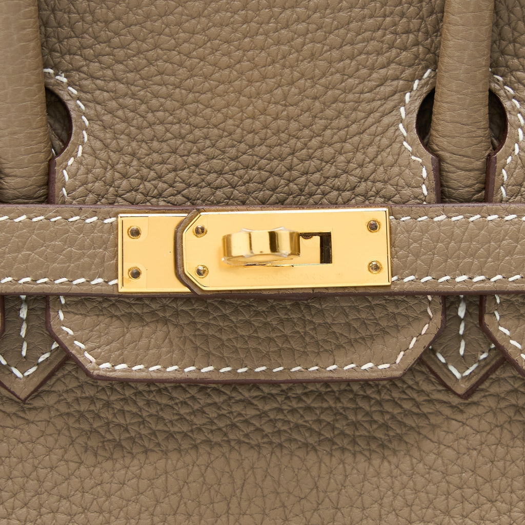 HERMES BIRKIN 25 TOGO ETOUPE GHW