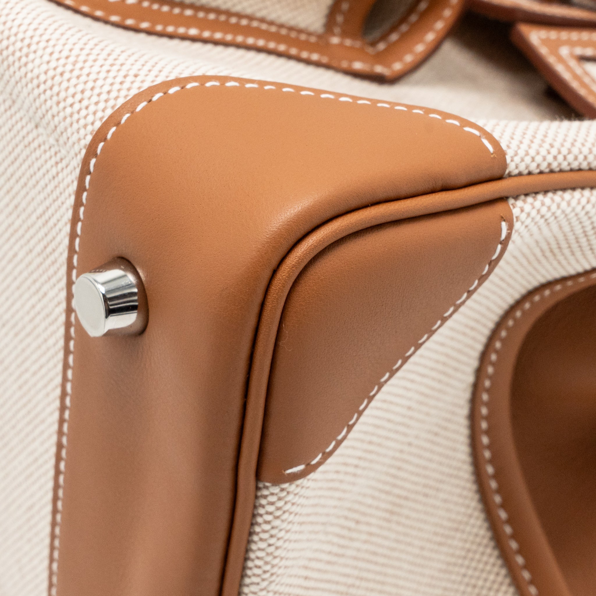 HERMES BIRKIN 25 CARGO TOILE H/SWIFT ECRU-BEIGE/GOLD SHW