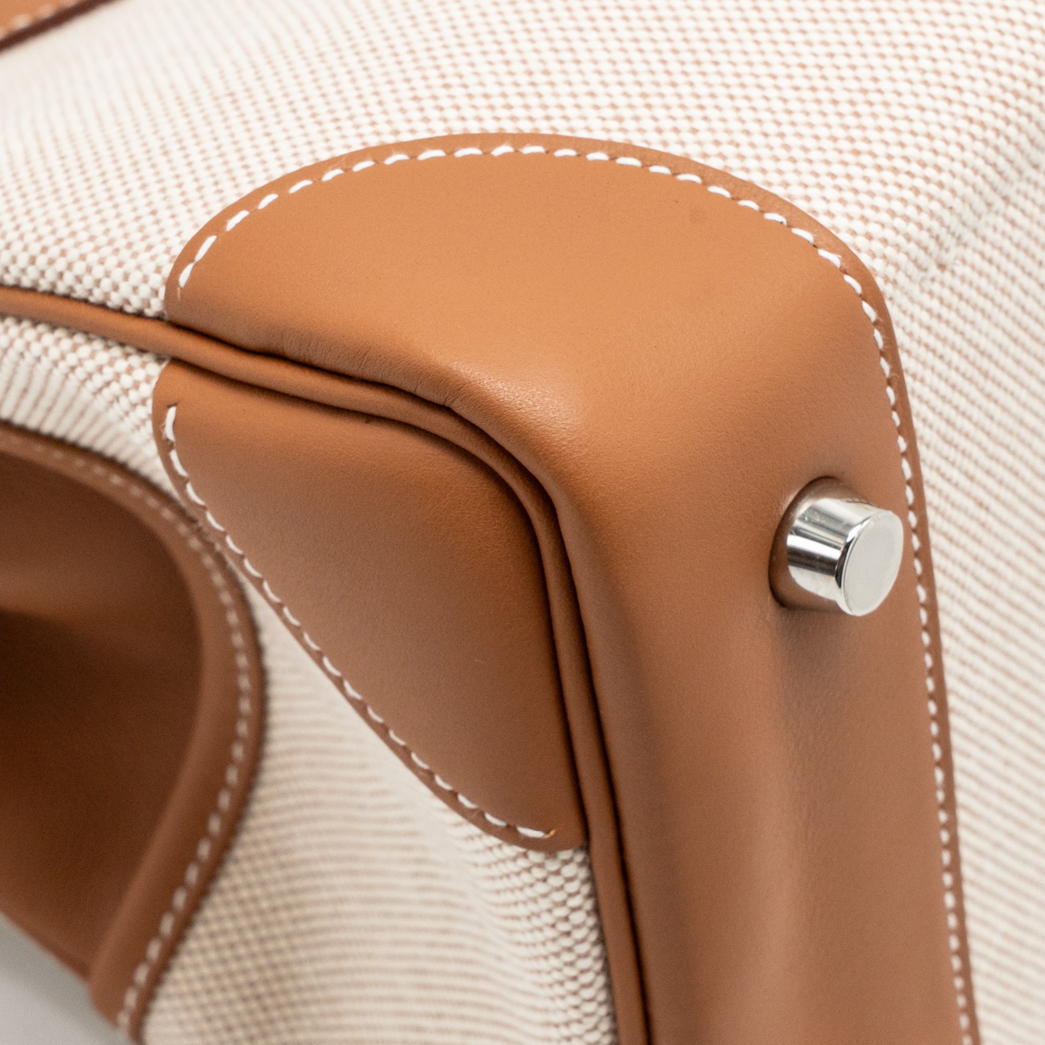 HERMES BIRKIN 25 CARGO TOILE H/SWIFT ECRU-BEIGE/GOLD SHW