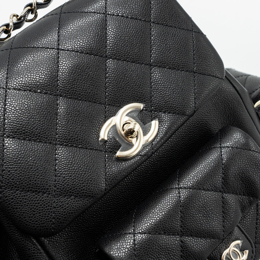 23K TRIPLE POCKET BACKPACK CAVIAR BLACK LGHW(MICROCHIP)