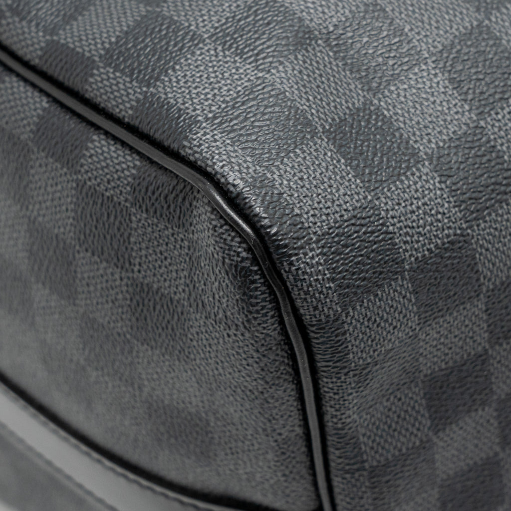 KEEPALL BANDOULIERE 45 DAMIER GRAPHITE CANVAS BLACK SHW