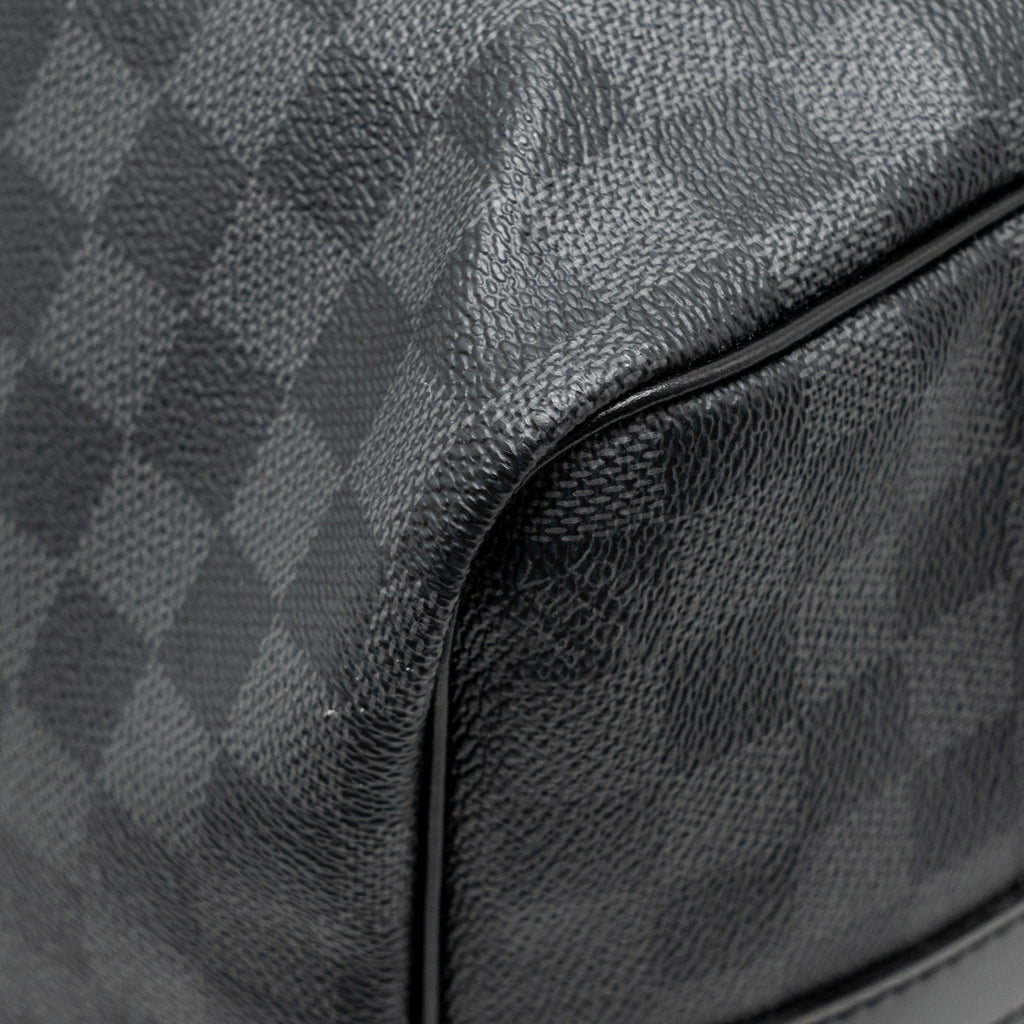 KEEPALL BANDOULIERE 45 DAMIER GRAPHITE CANVAS BLACK SHW