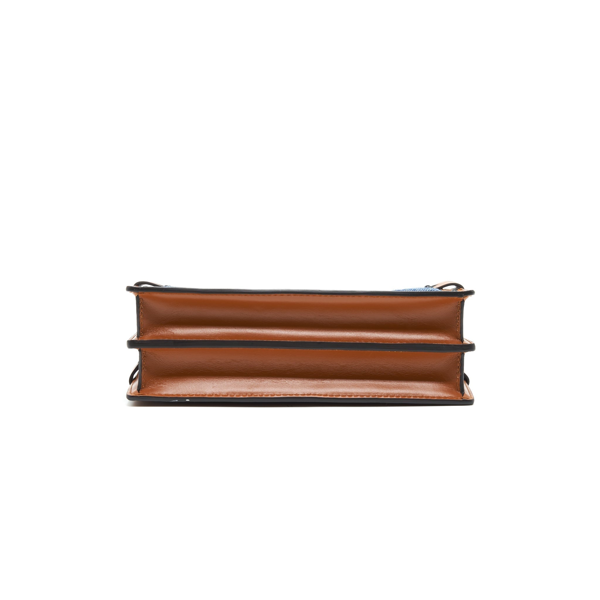 TRUNK CLUTCH MALLETAGE DENIM WITH MONOGRAM LEATHER