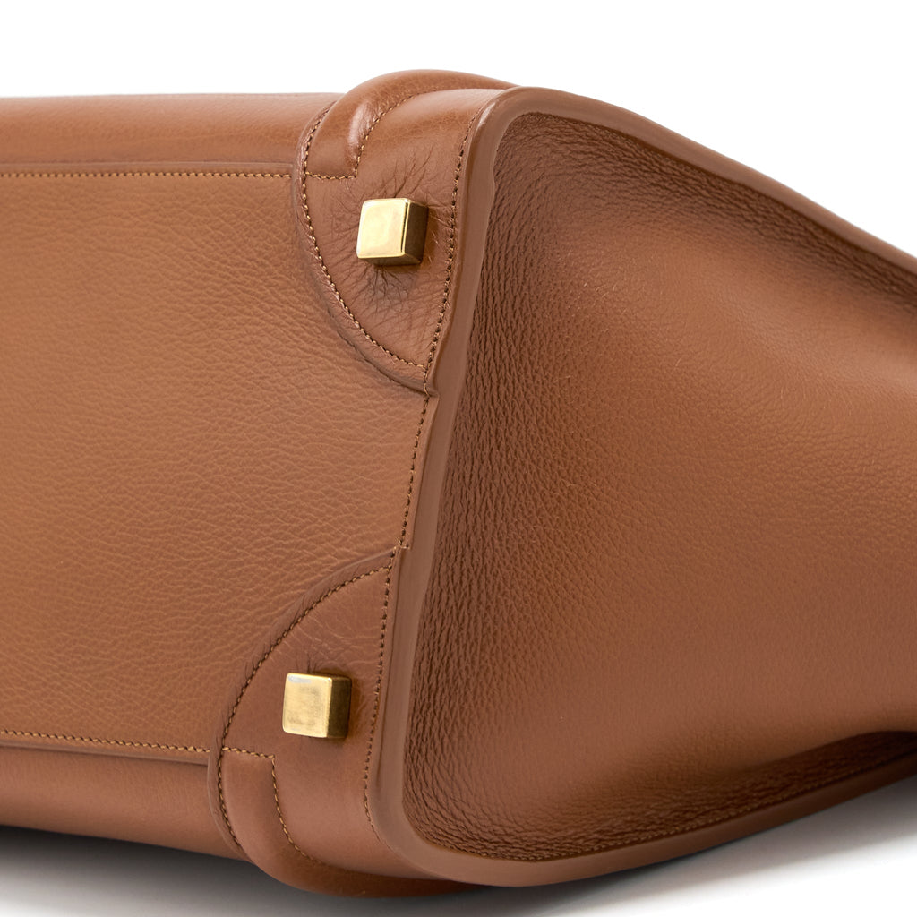 MICRO LUGGAGE BAG CALFSKIN BROWN GHW