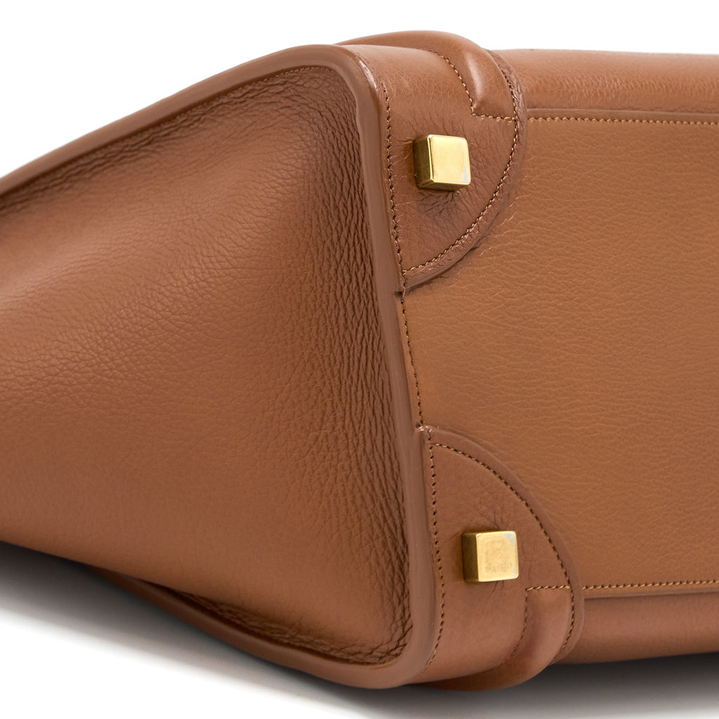 MICRO LUGGAGE BAG CALFSKIN BROWN GHW