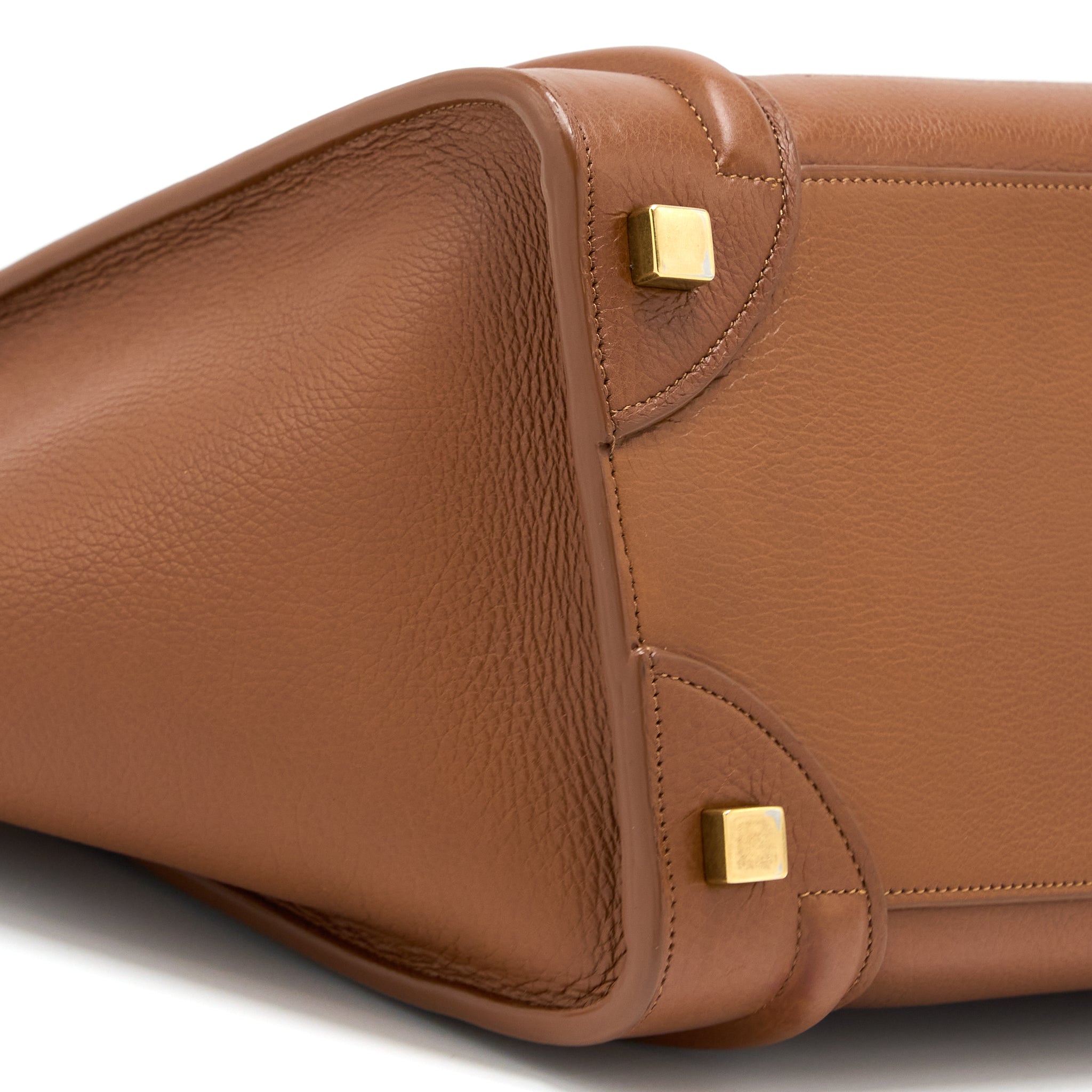 MICRO LUGGAGE BAG CALFSKIN BROWN GHW