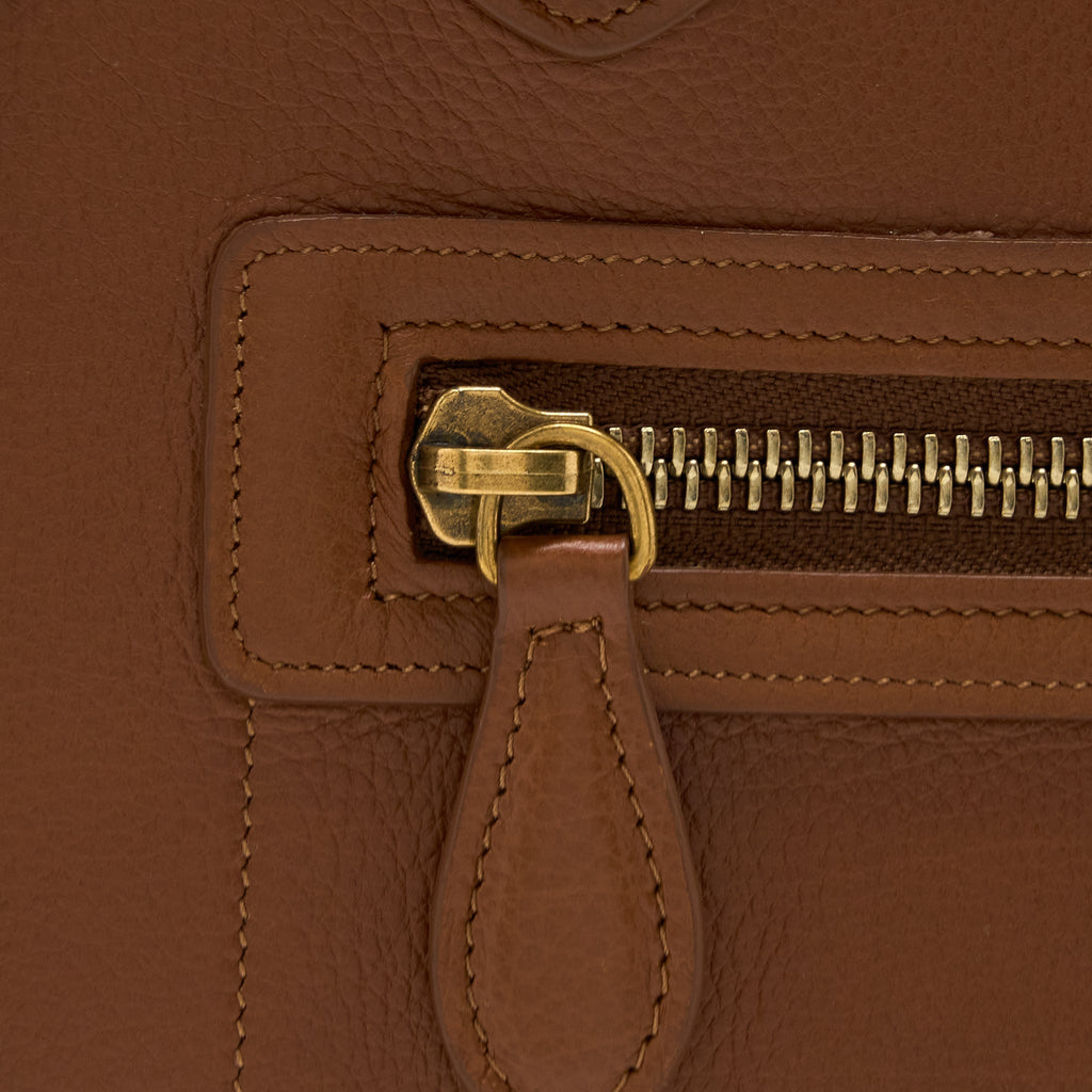 MICRO LUGGAGE BAG CALFSKIN BROWN GHW