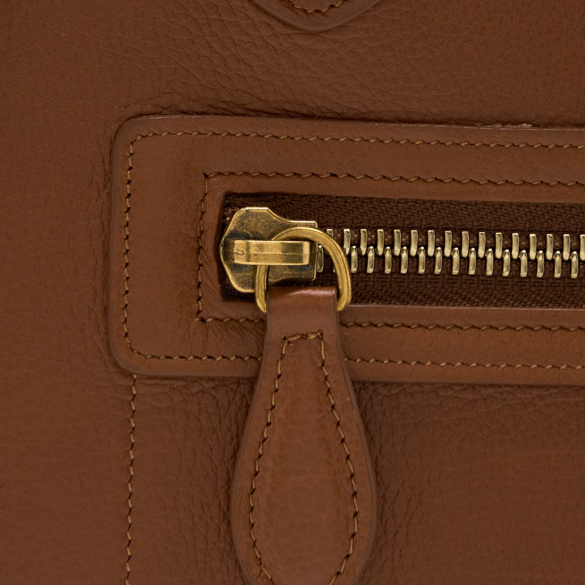 MICRO LUGGAGE BAG CALFSKIN BROWN GHW