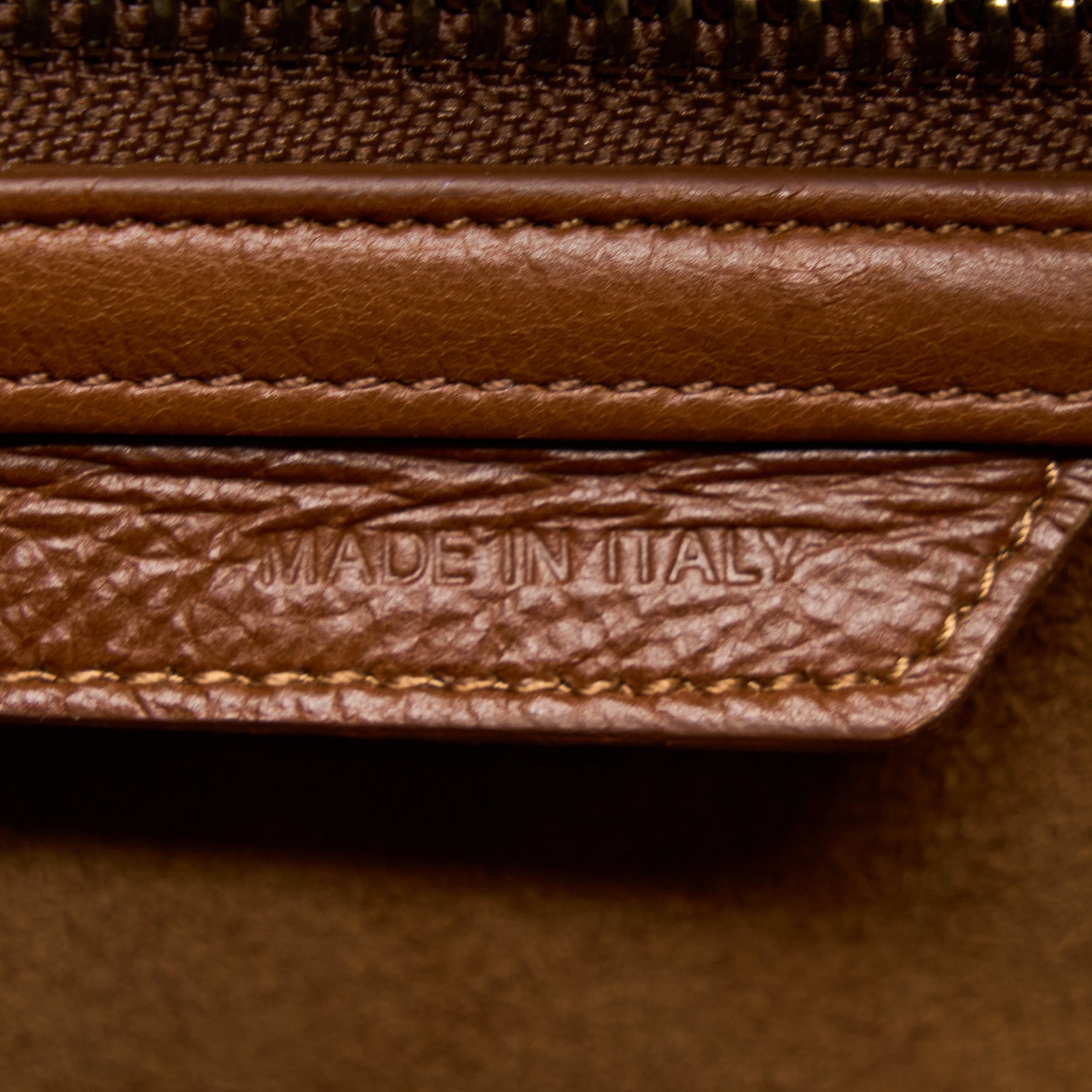 MICRO LUGGAGE BAG CALFSKIN BROWN GHW