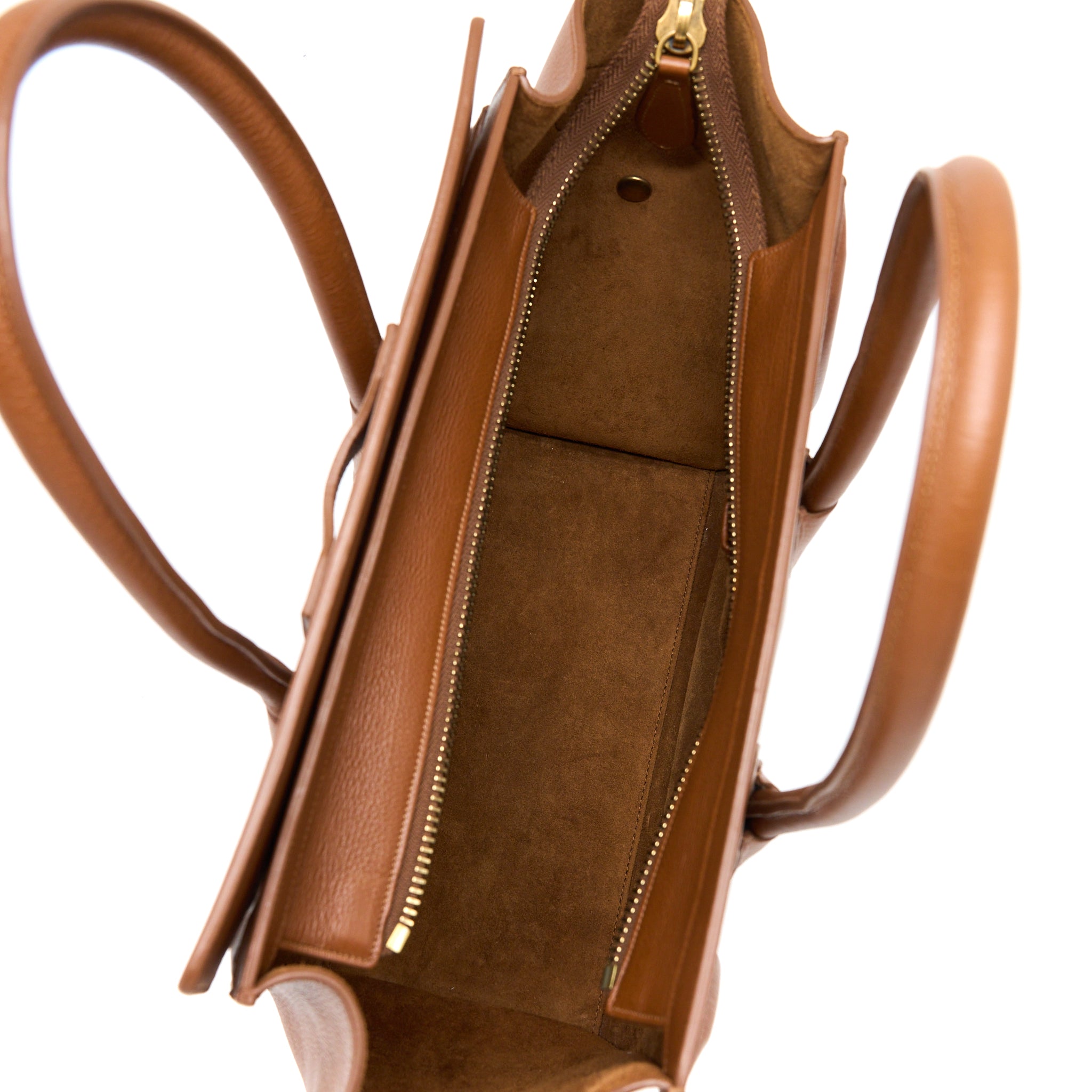 MICRO LUGGAGE BAG CALFSKIN BROWN GHW
