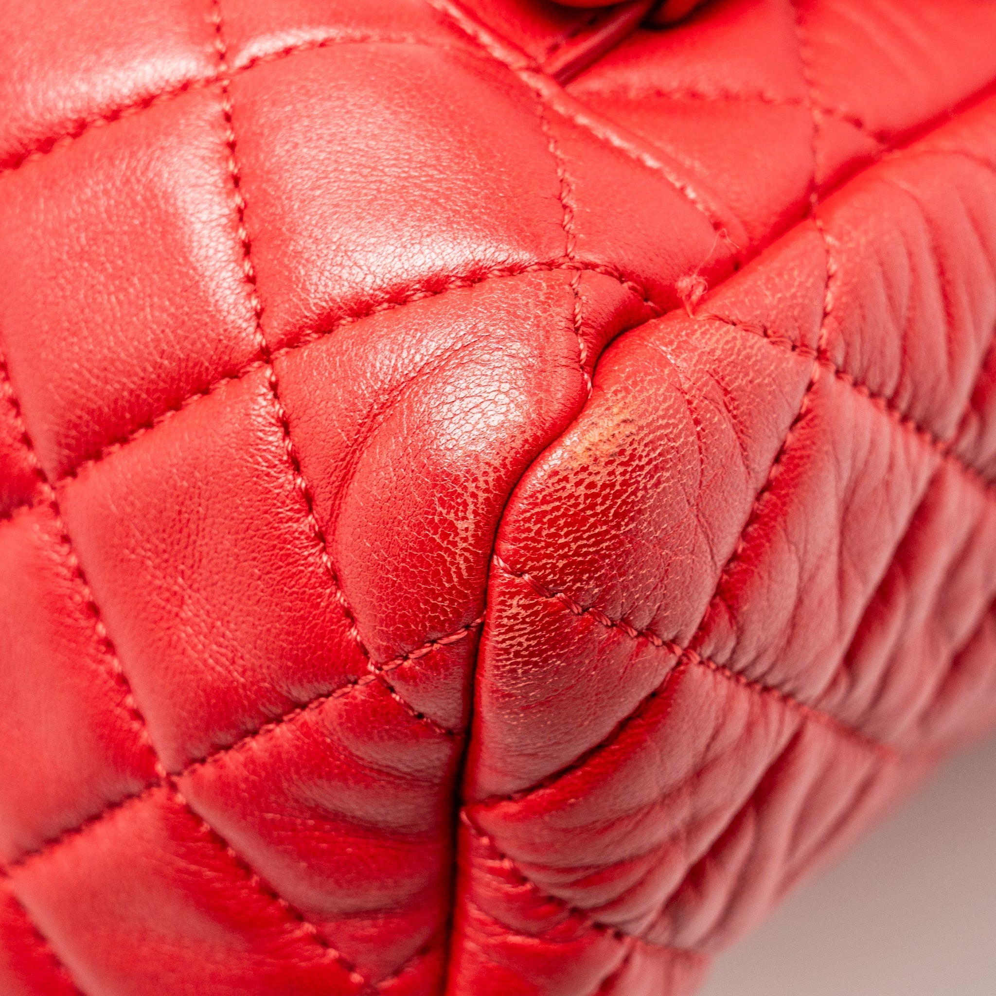 SMALL URBAN SPIRIT QUILTED BACKPACK LAMBSKIN RED LGHW