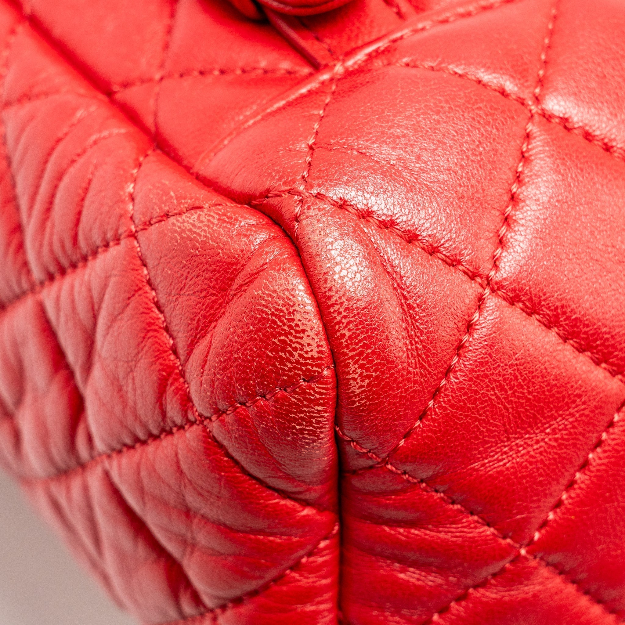 SMALL URBAN SPIRIT QUILTED BACKPACK LAMBSKIN RED LGHW