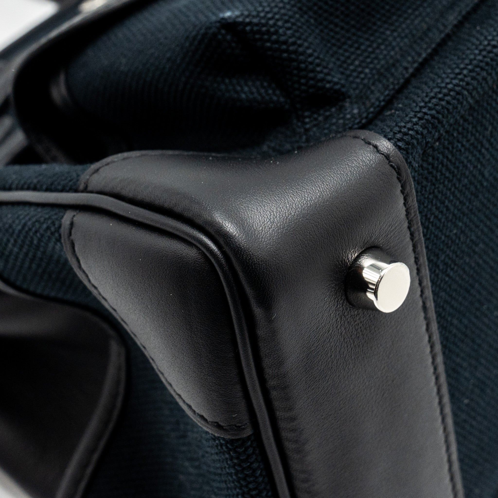 HERMES BIRKIN 25 CARGO CANVAS TOILE GEOLAND / SWIFT BLACK SHW