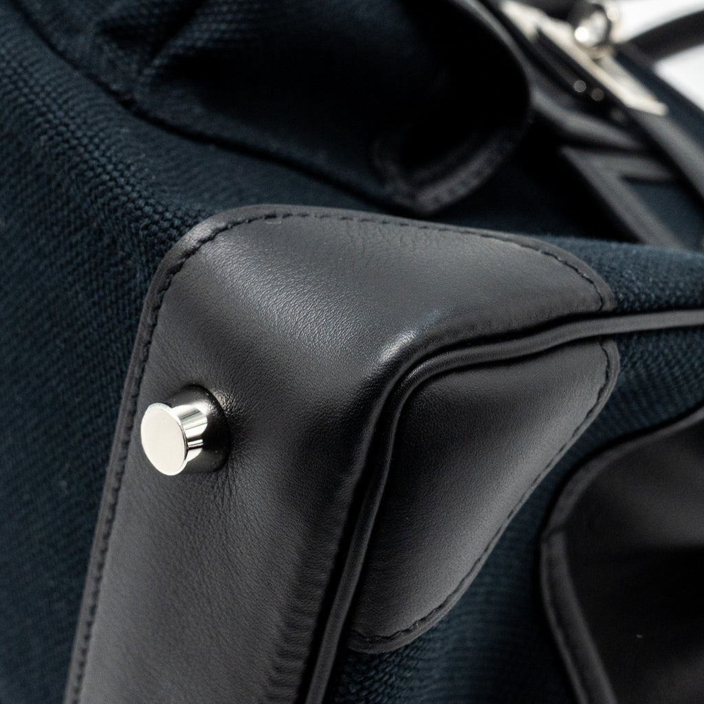 HERMES BIRKIN 25 CARGO CANVAS TOILE GEOLAND / SWIFT BLACK SHW