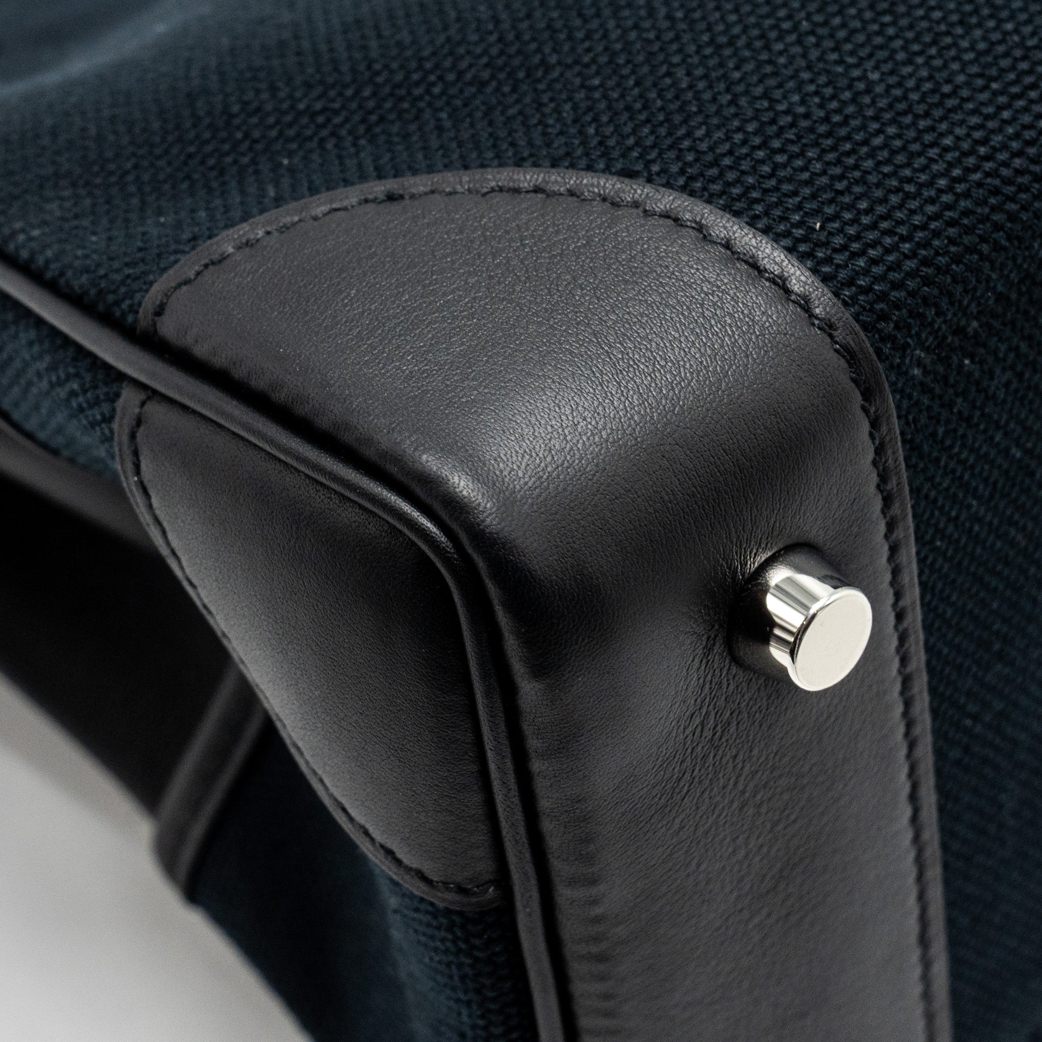 HERMES BIRKIN 25 CARGO CANVAS TOILE GEOLAND / SWIFT BLACK SHW