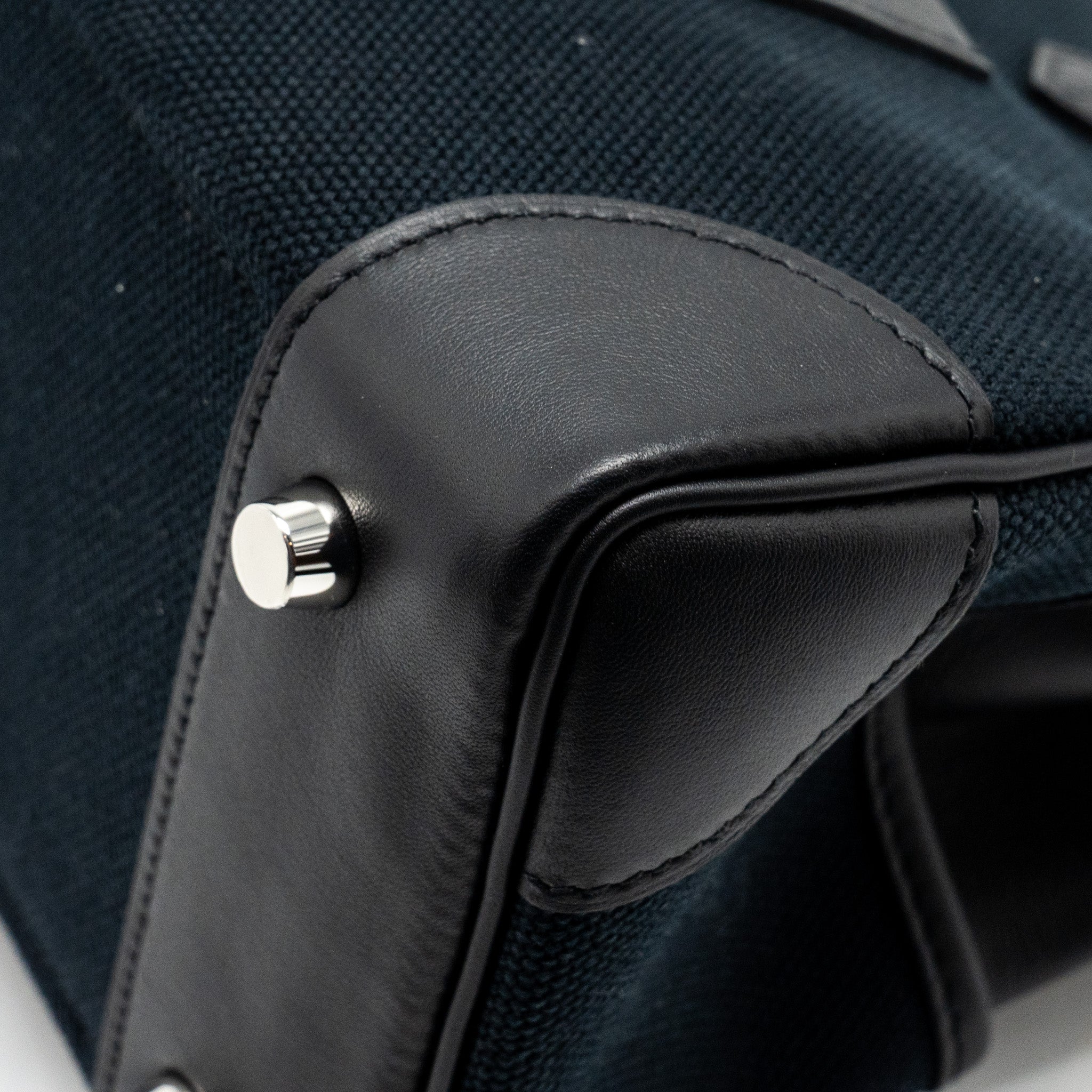 HERMES BIRKIN 25 CARGO CANVAS TOILE GEOLAND / SWIFT BLACK SHW