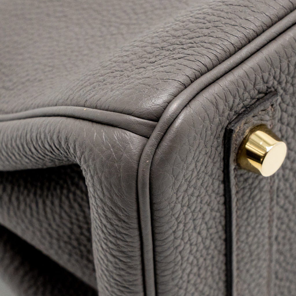 HERMES BIRKIN 25 TOGO GRIS ETAIN GHW