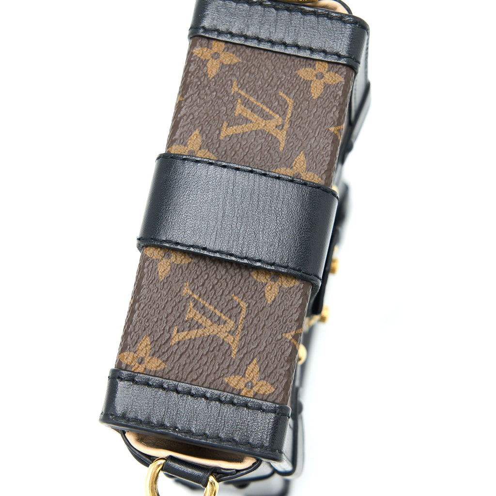 VERTICAL TRUNK POCHETTE WITH CHAIN MONOGRAM CANVAS GHW